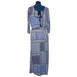 Fleur Bleue Women's Boho Maxi Dress - Sz 8